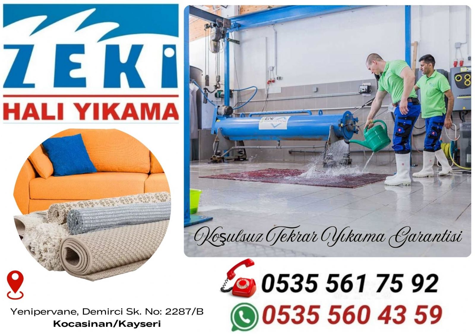 Kocasinan Halı Yıkama Fiyatları
