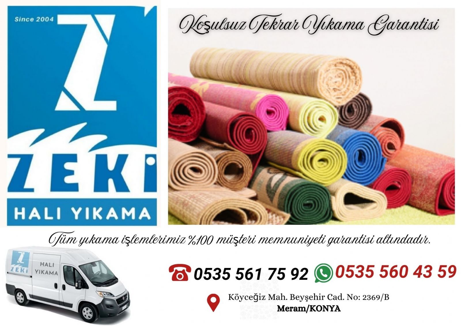 Meram Halı Yıkama Fiyatları