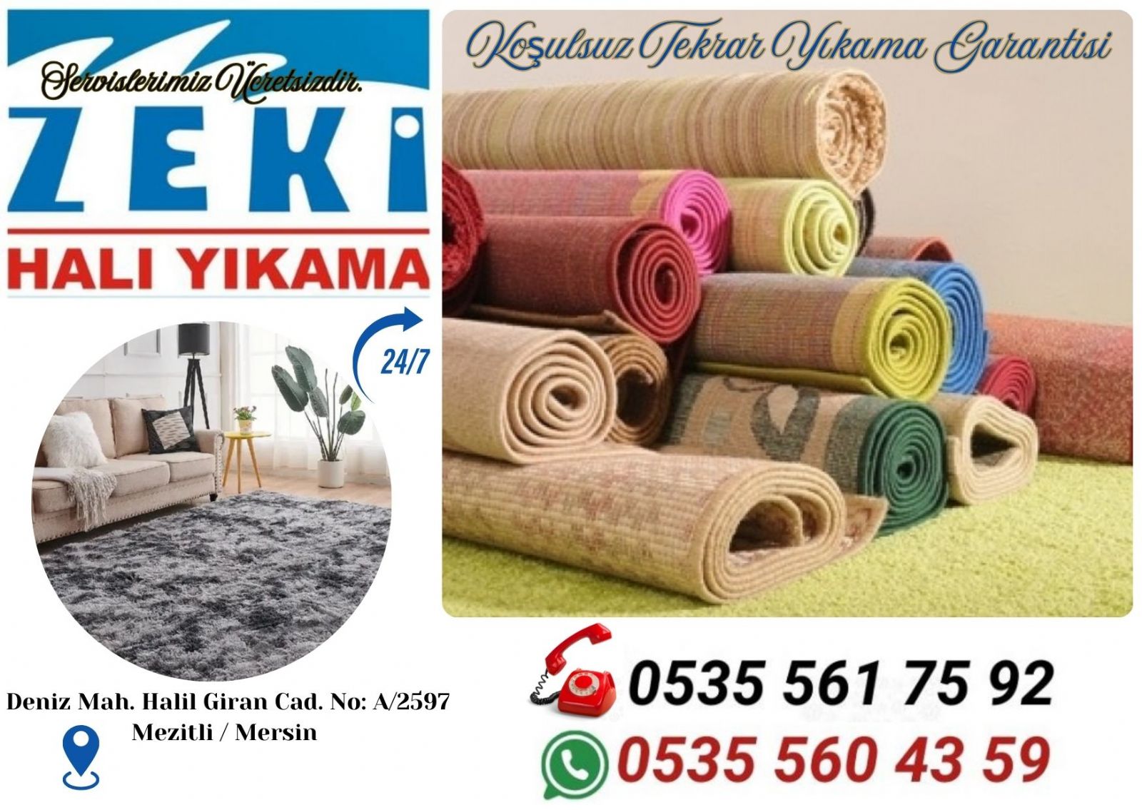 Mezitli Merkez Mahallesi Halı Yıkama Fiyatları