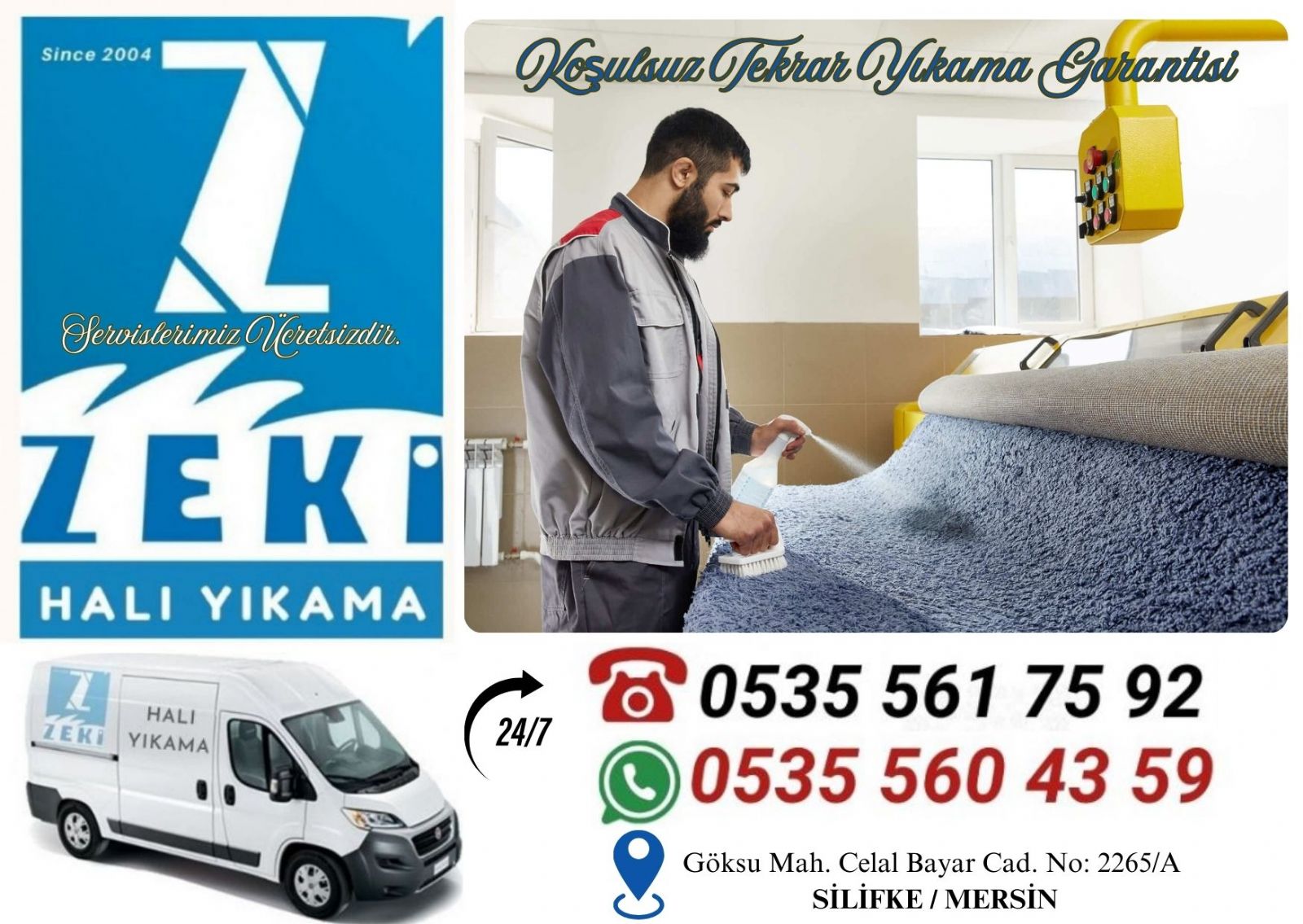 Silifke Gazi Mahallesi Halı Yıkama Fiyatları