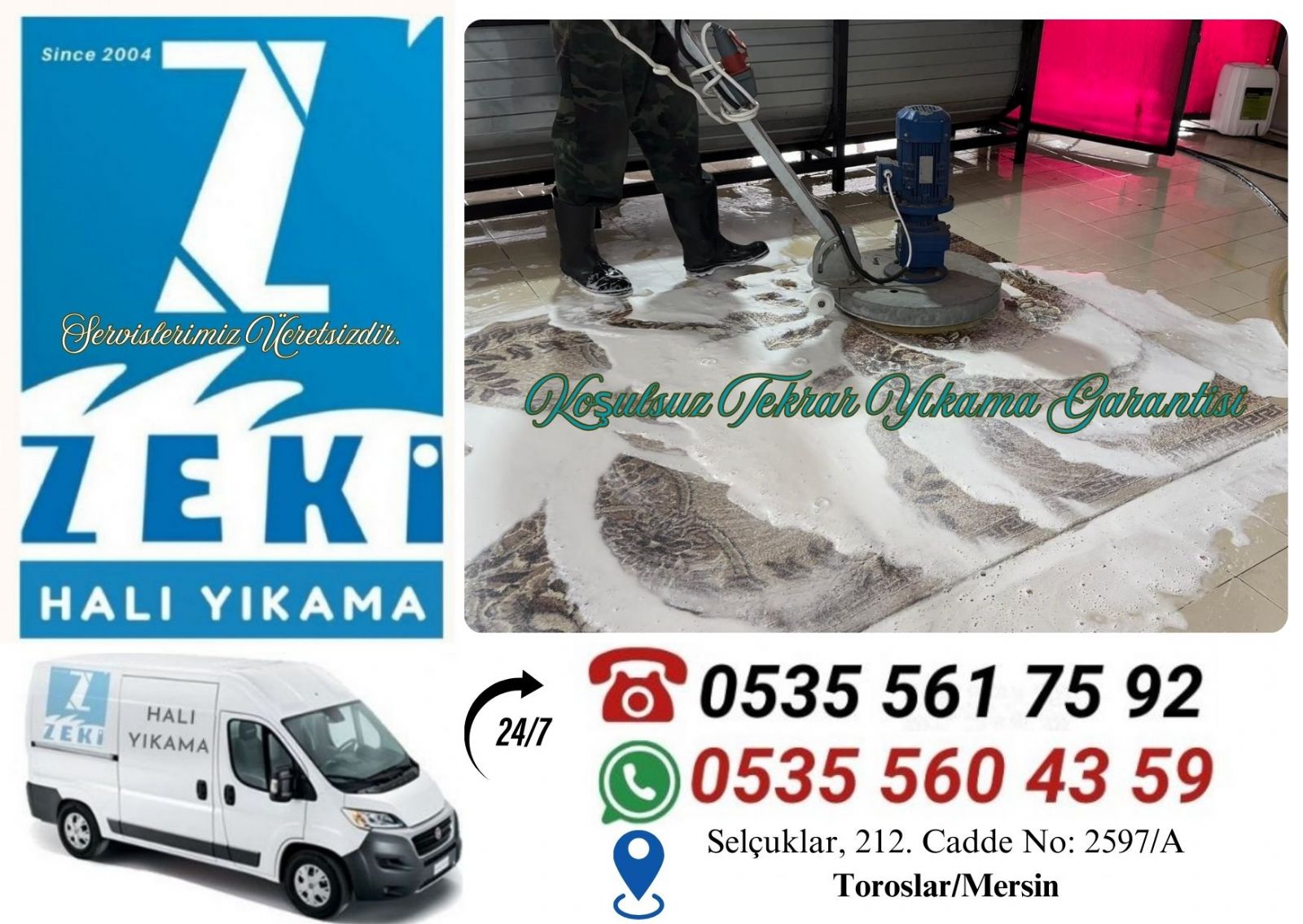 Toroslar Mevlana Mahallesi Halı Yıkama Fiyatları